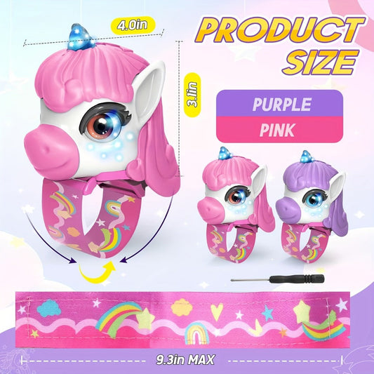 Unicorn Walkie Talkies for Kids, 2-Pack with Glow-in-the-Dark Detail