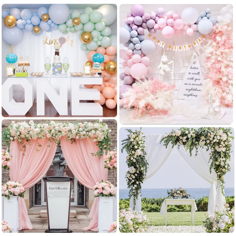 Square Arch Backdrop Stand 6FT & 8FT Metal Balloon Arch Frame | Adjustable Wedding Arch for Ceremony, Birthday Party, Baby Shower & Event Decoration