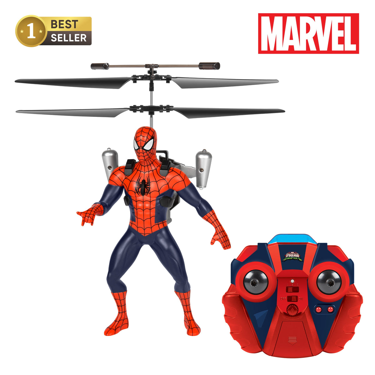 Spider-Man RC Helicopter 2CH Infrared Remote Control Indoor Flying Toy for Kids Boys Girls Ages 6+ – Marvel Superhero Rechargeable Helicopter Birthday Christmas Gift