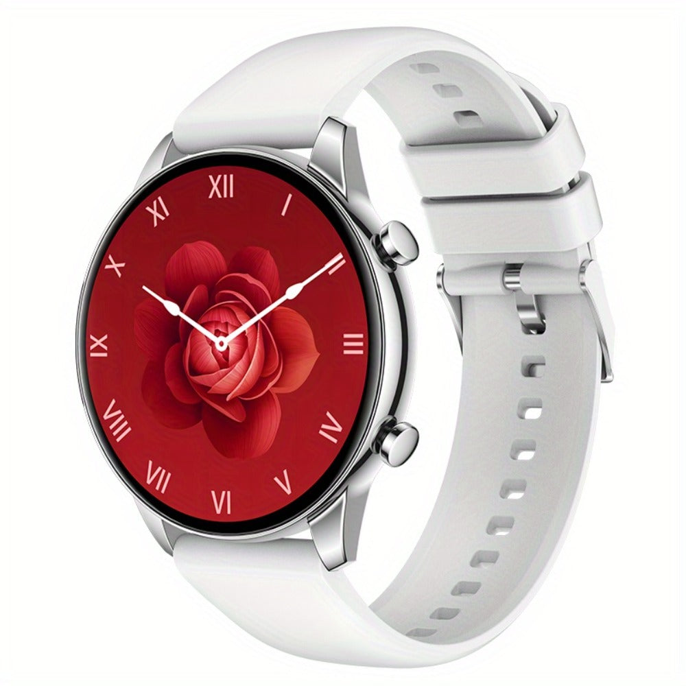 Round Dial Smartwatch 2.01 Inch Large Screen Wireless Calling 100 Sport Modes Sleep Monitor Built-In Games Weather Calculator Pedometer Heart Rate Fitness Tracker Android iPhone Compatible Men Women Steel or Silicone Band Black Silver