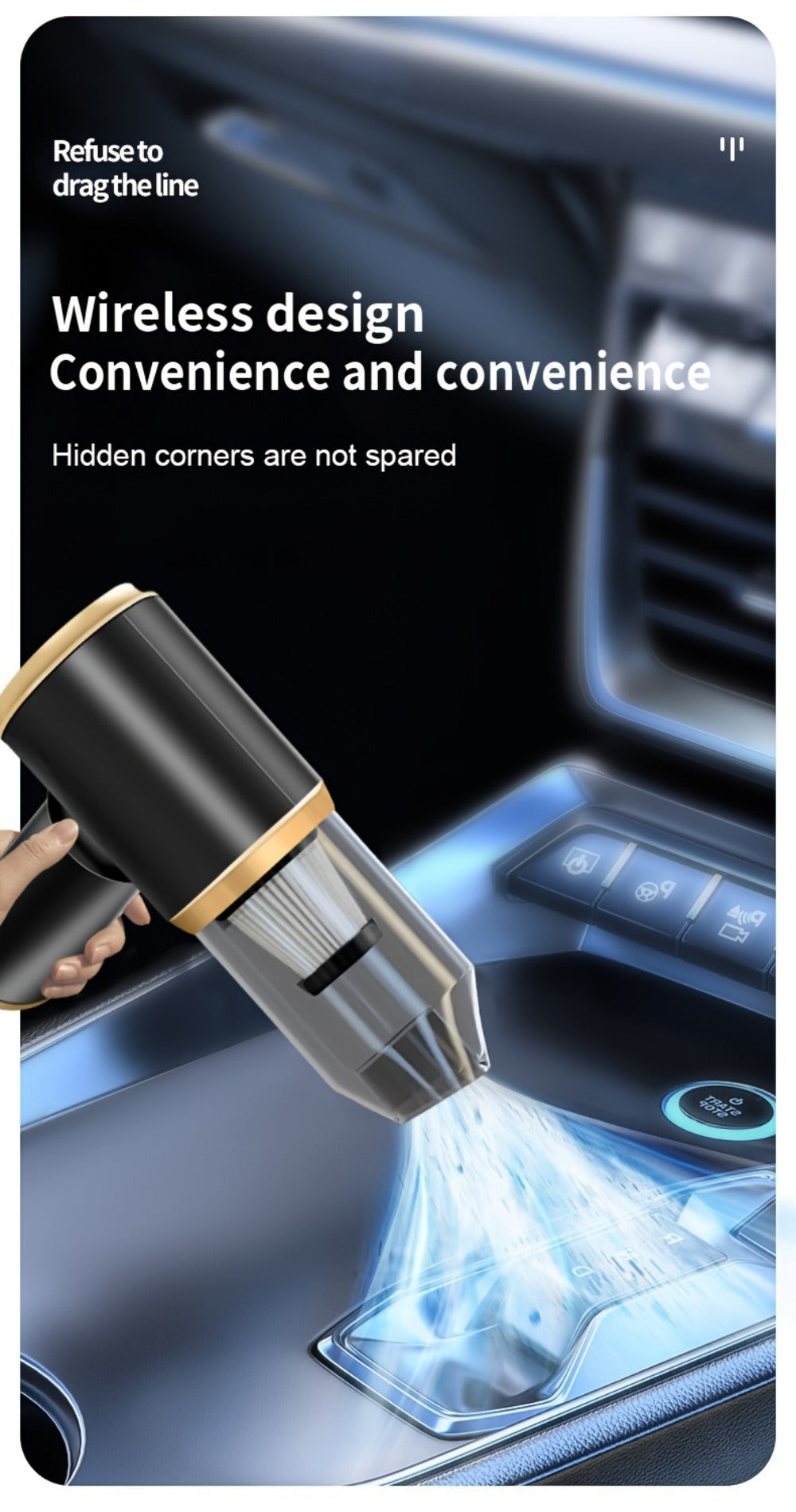2-in-1 Wireless Handheld Vacuum Cleaner Blow & Suction with Upgraded Aluminum Fan, Multiple Attachments – Cordless Portable Vacuum for Computer, Car, Home, Office & Pet Hair, Ready to Use Out of Box
