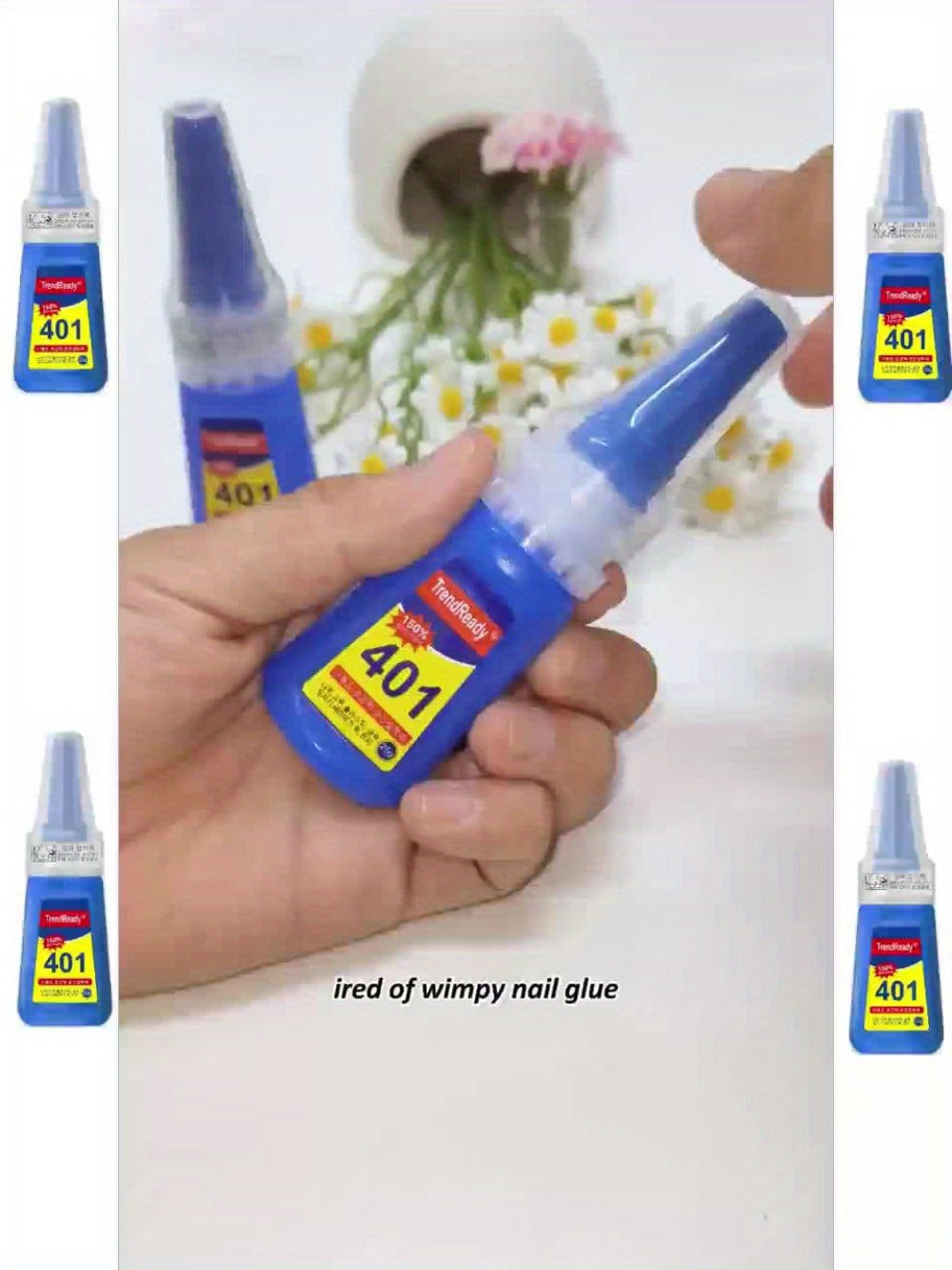 Professional Nail Glue 25g Extra Strong 30+ Days Hold for Press On Nails Acrylic Tips Fake Nail Extensions - Quick Dry Waterproof Smudge Proof Salon Quality Bond Multi-Pack Women DIY Manicure Kit
