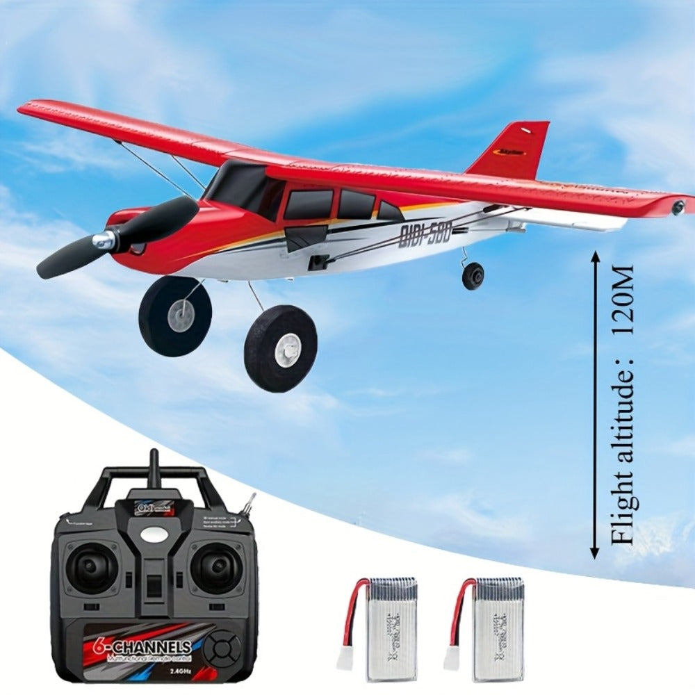 QIDI560 Brushless 6-Channel RC Plane with 2 Batteries