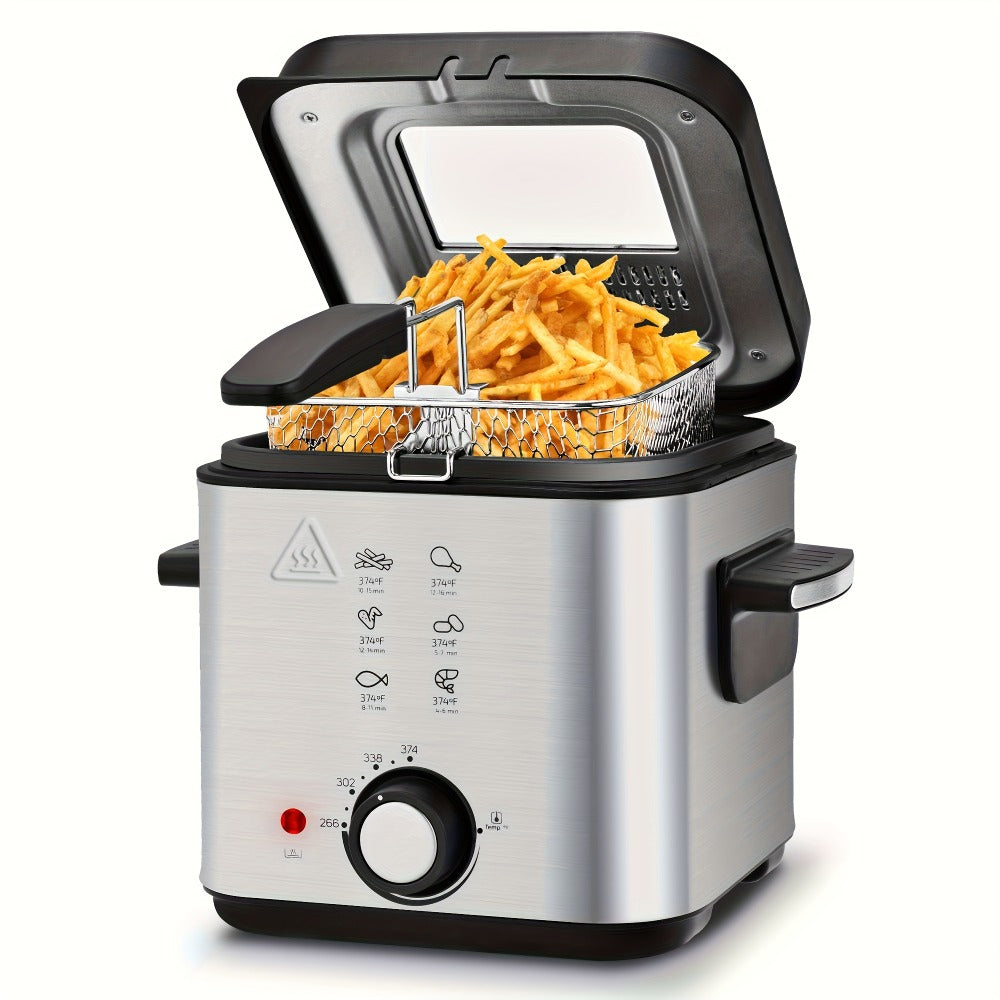 Deep Fryer 1500W Electric – Non-Stick Stainless Steel Frying Pot with Adjustable Temperature Control & Frying Basket, 1.5L / 2.5L / 3L / 5L / 6L Capacity for Home Kitchen