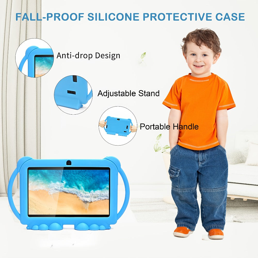 7-Inch Kids Tablet with Android 12, 32GB Storage, Parental Controls and Dual Cameras