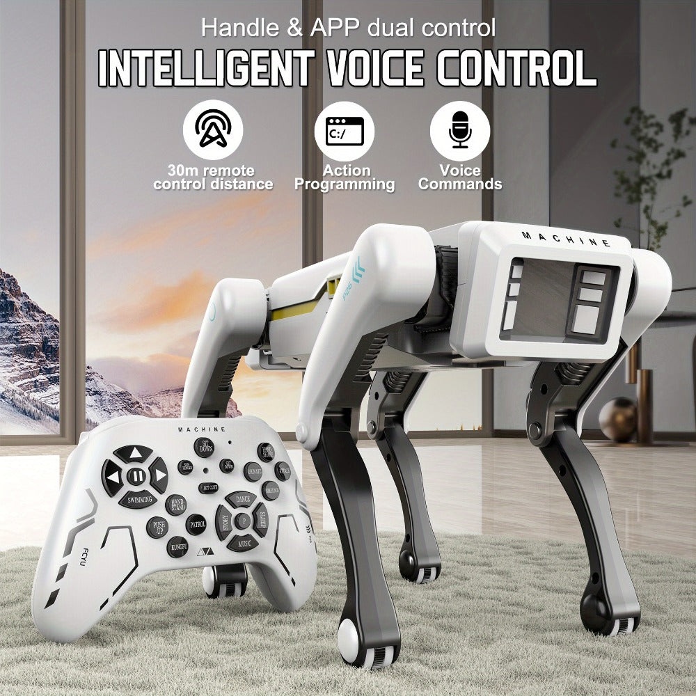 Robot Dog Toy with AI Voice Control & RC Remote – 2.4GHz 99Ft Range | App Programming | Dancing & Storytelling | Smart STEM Gift for Kids Boys Girls | Birthday Christmas Holiday Gift