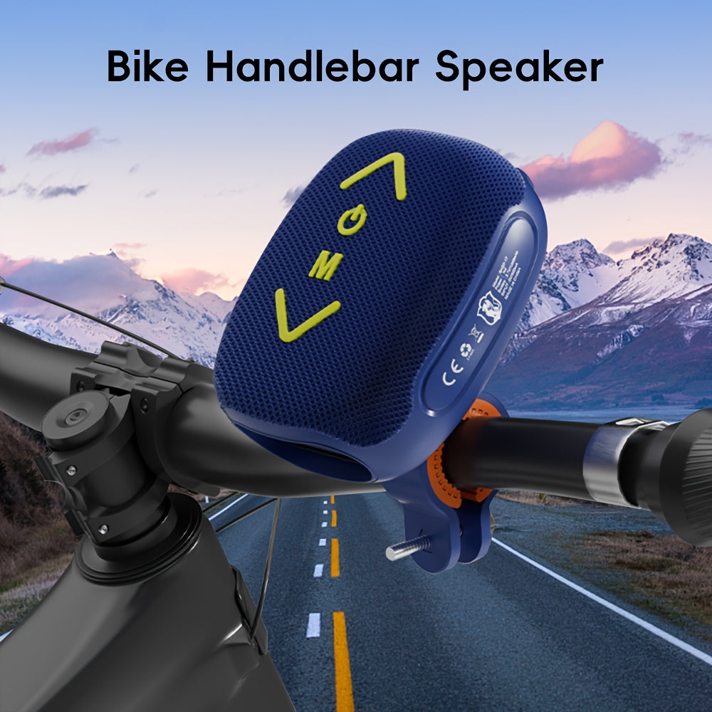 Wireless Bike Speaker IPX5 Waterproof, 7W Stereo Deep Bass Bluetooth Bicycle Speaker, 1200mAh 10-Hour Battery, Hands-Free Calls, TF/TWS Support, Secure Mount for Motorcycle Bicycle Scooter Outdoor Riding