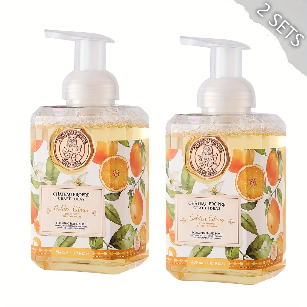 Moisturizing Foaming Hand Soap 500ml with Coconut Oil – Cruelty-Free Foam Soap for Bathroom & Kitchen | 8 Fresh Scents: Vanilla, Citrus, Guava, Coconut, Jasmine & More | 1pc or 2pcs Gift Set