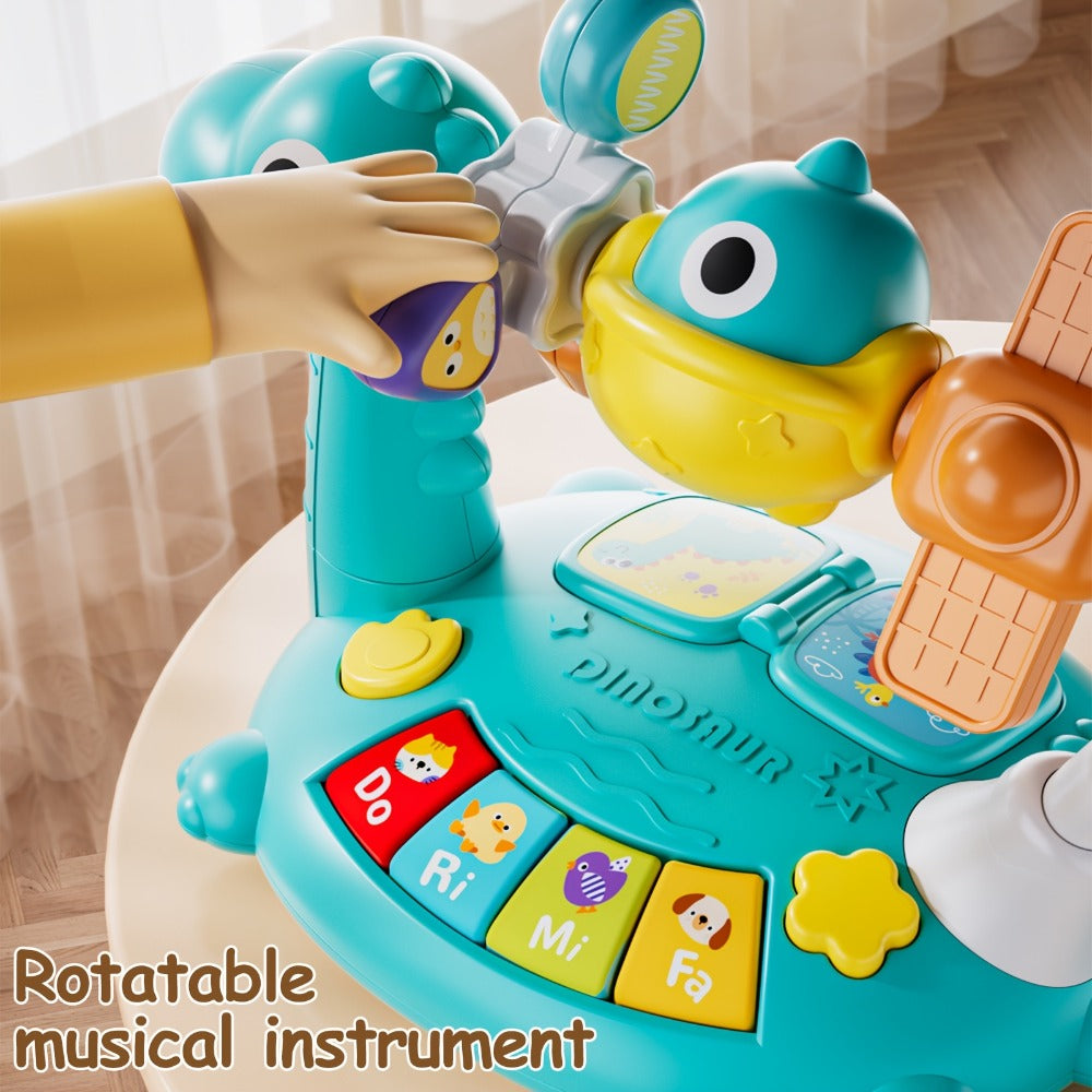 Dinosaur Piano Toy for Kids – Rotatable Smart Music Box with Space Theme, Mini Electronic Musical Instrument for Toddlers, Fun Learning Toy Gift for Boys & Girls
