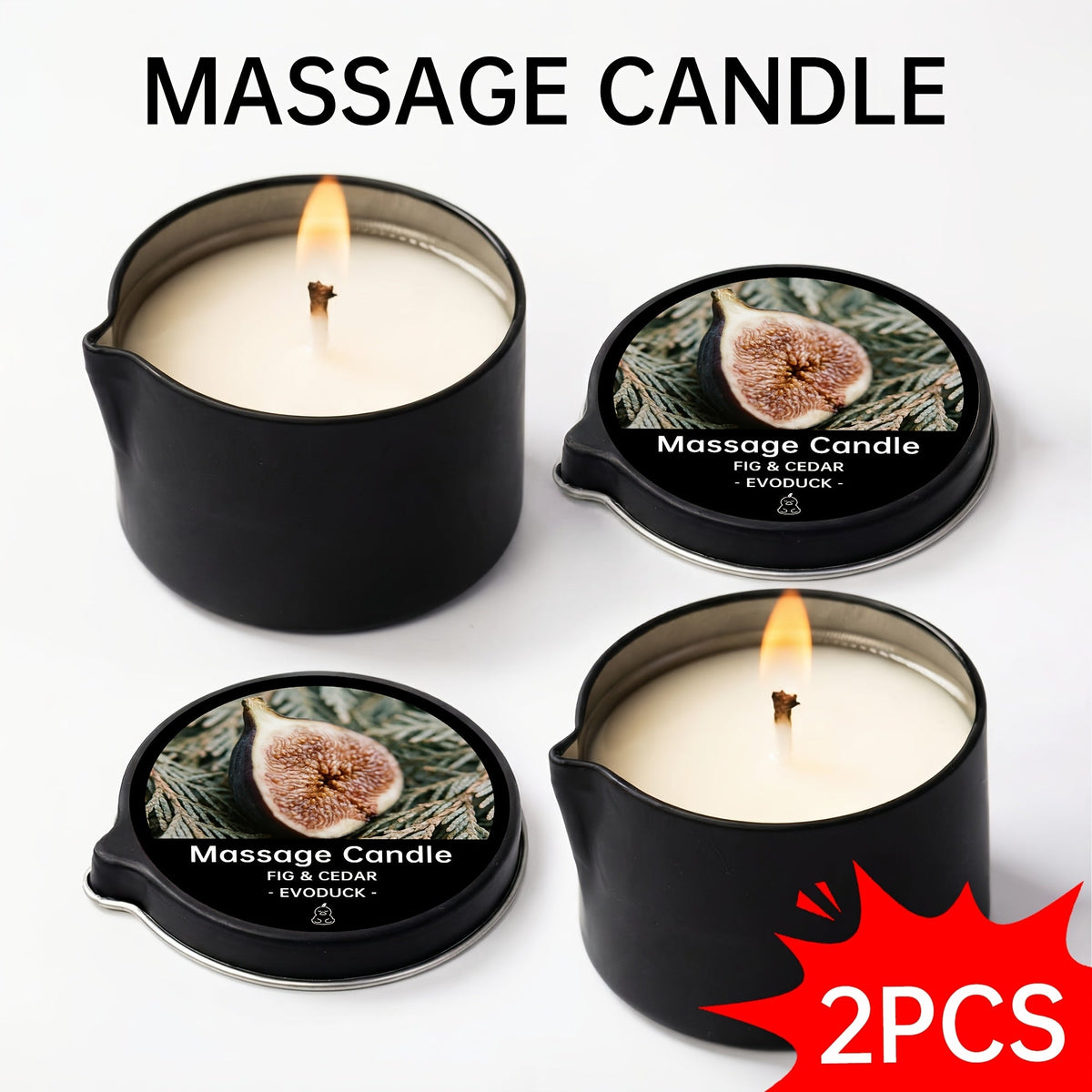 Massage Oil Candle 2-in-1 Soy Wax Scented Candle with Essential Oil Warm Moisturizing Body Lotion 20+ Scents Spa Pedicure Nail Salon Wedding Valentine Gift for Women