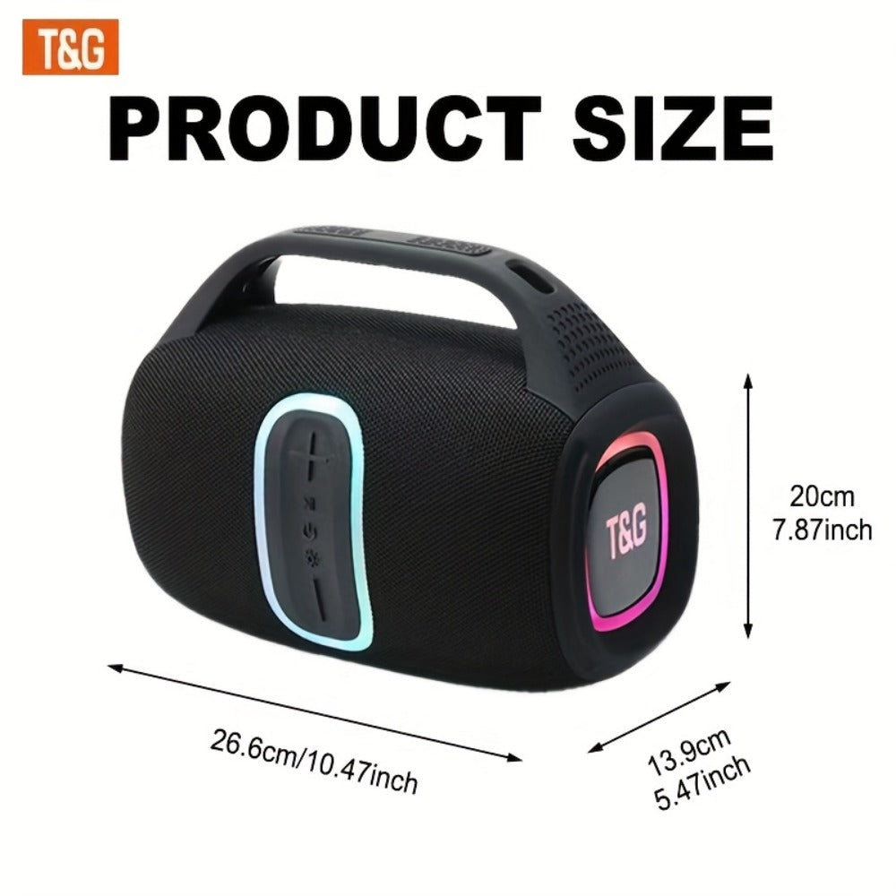 TG674 30W Outdoor Portable Bluetooth Speaker IPX4 Waterproof Dual Pairing Stereo 3600mAh Battery Booming Bass Handle Wireless Subwoofer Speaker for Camping Party