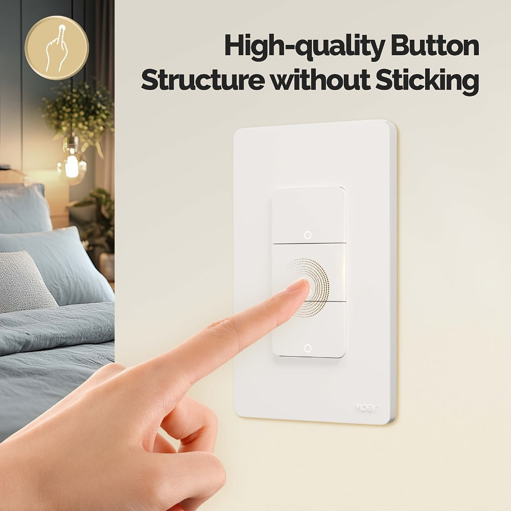 No Neutral Wire WiFi Smart Light Switch MOES 1/2/3/4 Gang Single Pole, Works with Alexa & Google Assistant, No Hub Required, 2.4GHz App Control, 110V – 2 Pack Smart Home Lighting Switch