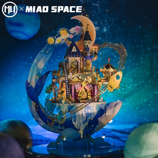 3D Metal Model Kit, MU Star Playground Garden Scene for DIY Display