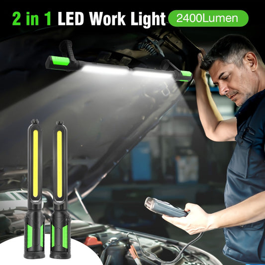 LED Work Light, Rechargeable Magnetic Floodlight with Hook and Sensor-Control Option