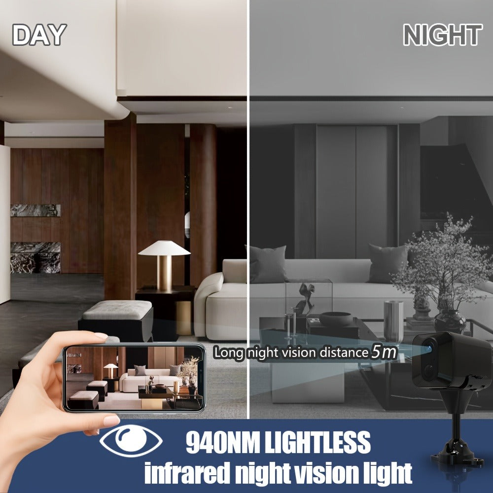 4G LTE Security Camera 4K Wireless No WiFi Needed – Infrared Night Vision, Rechargeable Battery, PIR Human Detection, Two-Way Audio, No Power Plug Required, Works Anywhere with Cell Signal