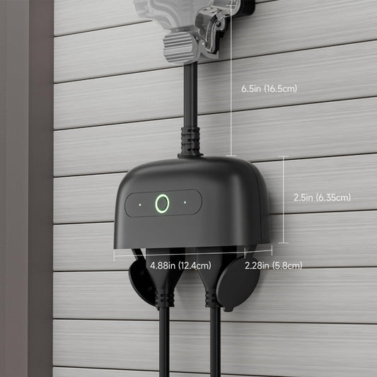 Smart WiFi Plug, GHome WP7 with App and Voice Control, Schedules and Timers, Black