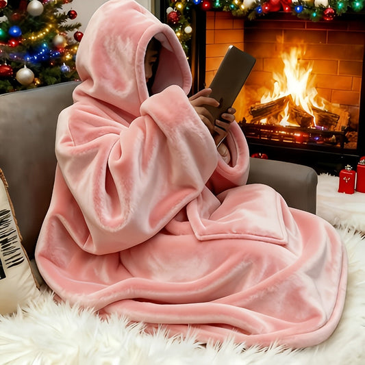 Hooded Wearable Blanket, Oversized Double-Sided Design with Type A and B Styles