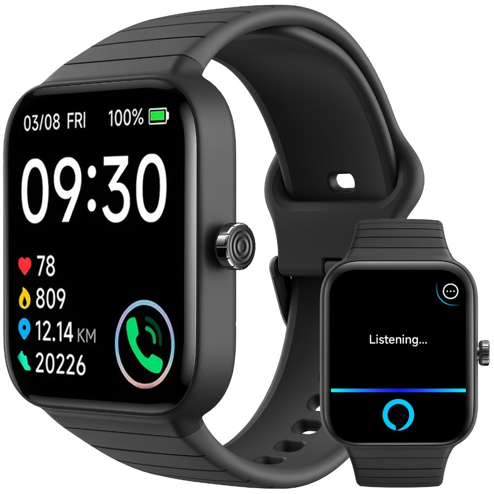 Fitness Tracker Smartwatch with Alexa Built-in FAWEIO 1.95" Large Display, Wireless Calling, 100+ Sport Modes, Pedometer Heart Rate Sleep Blood Oxygen, Compatible with iPhone & Android – Smart Watch for Men Women 11 Colors