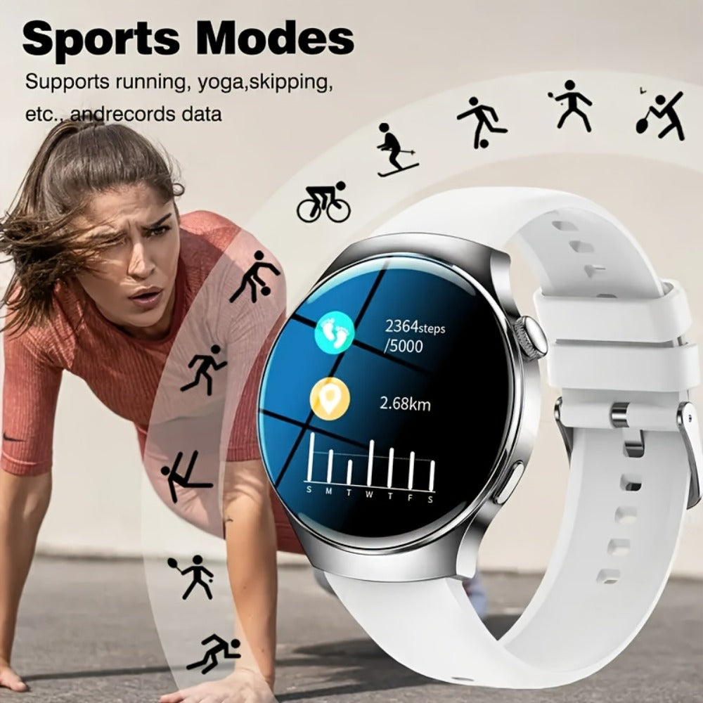 OLED Touchscreen Business Smartwatch Unisex – 2.01" Wireless Calling Message Reminders Music & Photo Control Step Calorie Tracker High Quality Smart Watch for Men Women Office Formal Casual