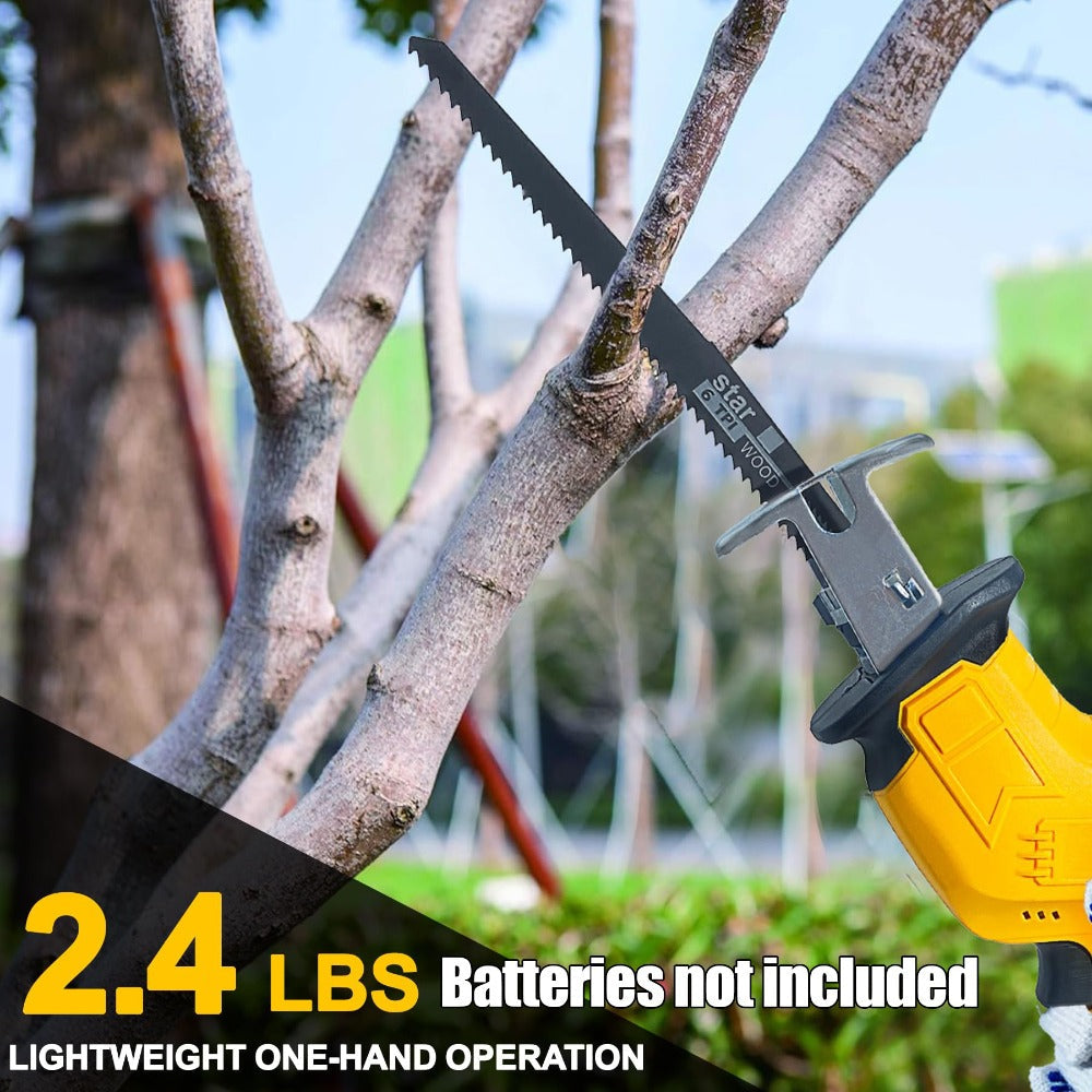 Reciprocating Saw Brushless Cordless for DeWalt 20V Battery – 0-3500 SPM Variable Speed, Tool-Free Blade Change, 4 Saw Blades Included, for Wood, Metal & PVC Cutting (Battery Not Included)