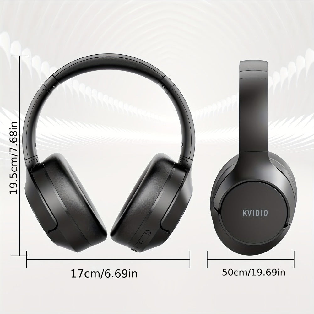 70H Hybrid ANC Over-Ear Headphones Wireless with Mic – Dual Device Connection 40mm Hi-Res Deep Bass Foldable Lightweight Type-C for Home Office Travel Black