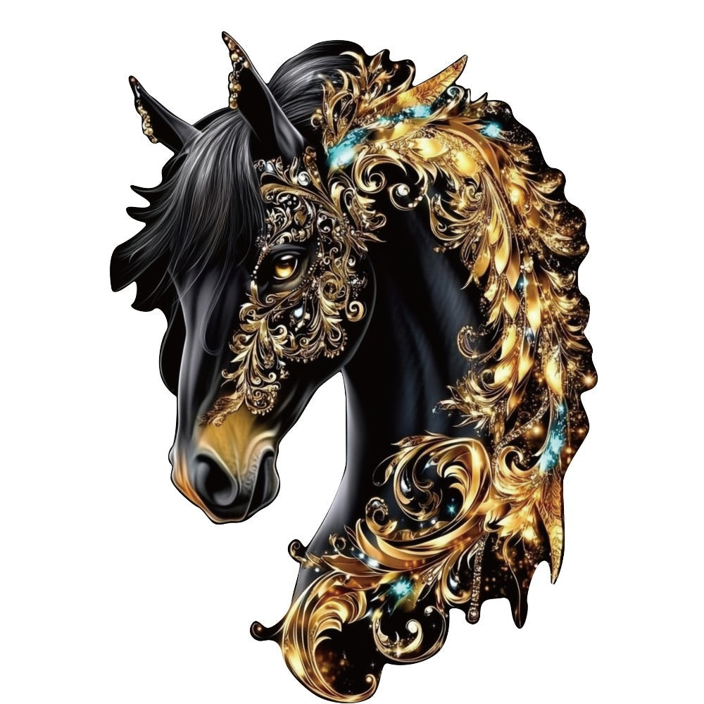 Horse-Shaped Jigsaw Puzzle in Mixed Colors, Three Size Options