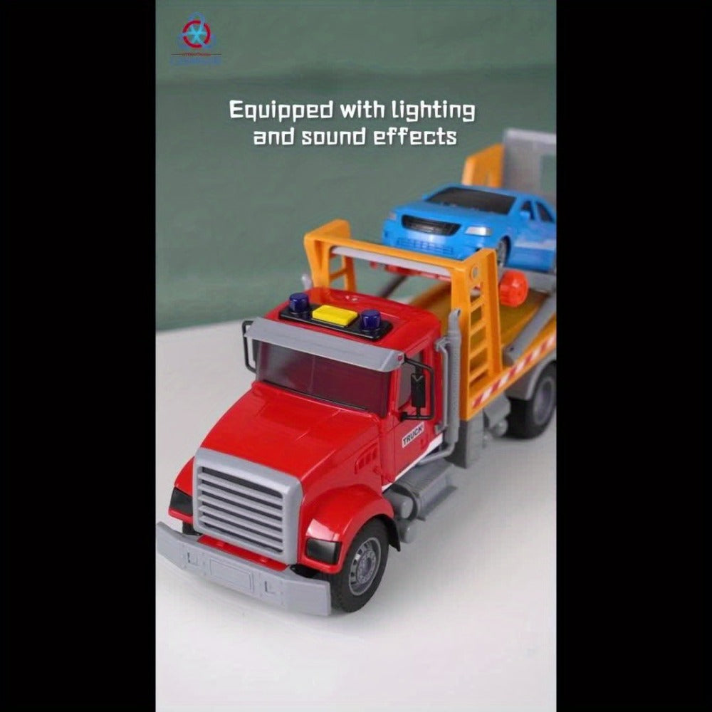 Toy Tow Truck and Crane Models for Vehicle-Themed Pretend Play