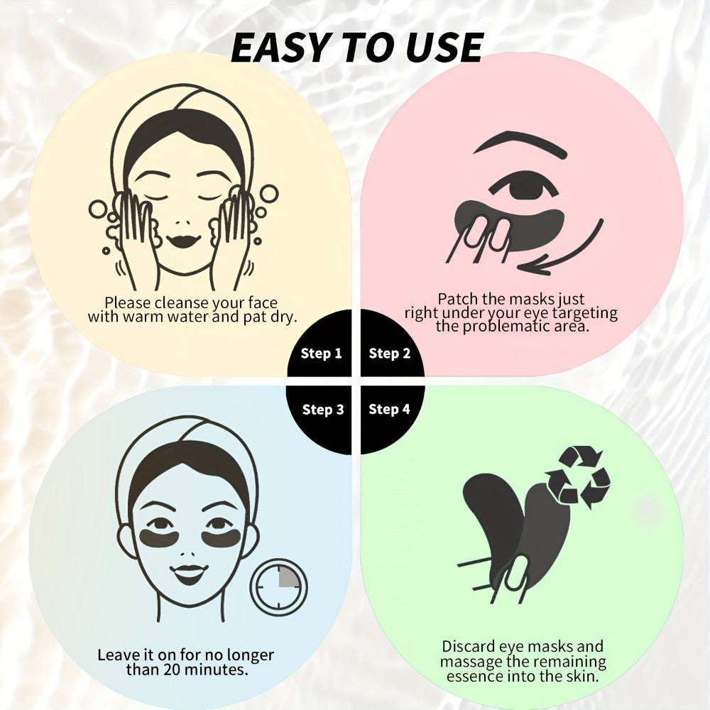Under Eye Patches Collagen 25 Pairs 3-Formula Choice — Caffeine for Dark Circles & Puffiness | Hyaluronic Acid for Deep Hydration | Aloe Vera for Soothing & Cooling | All Skin Types Men & Women
