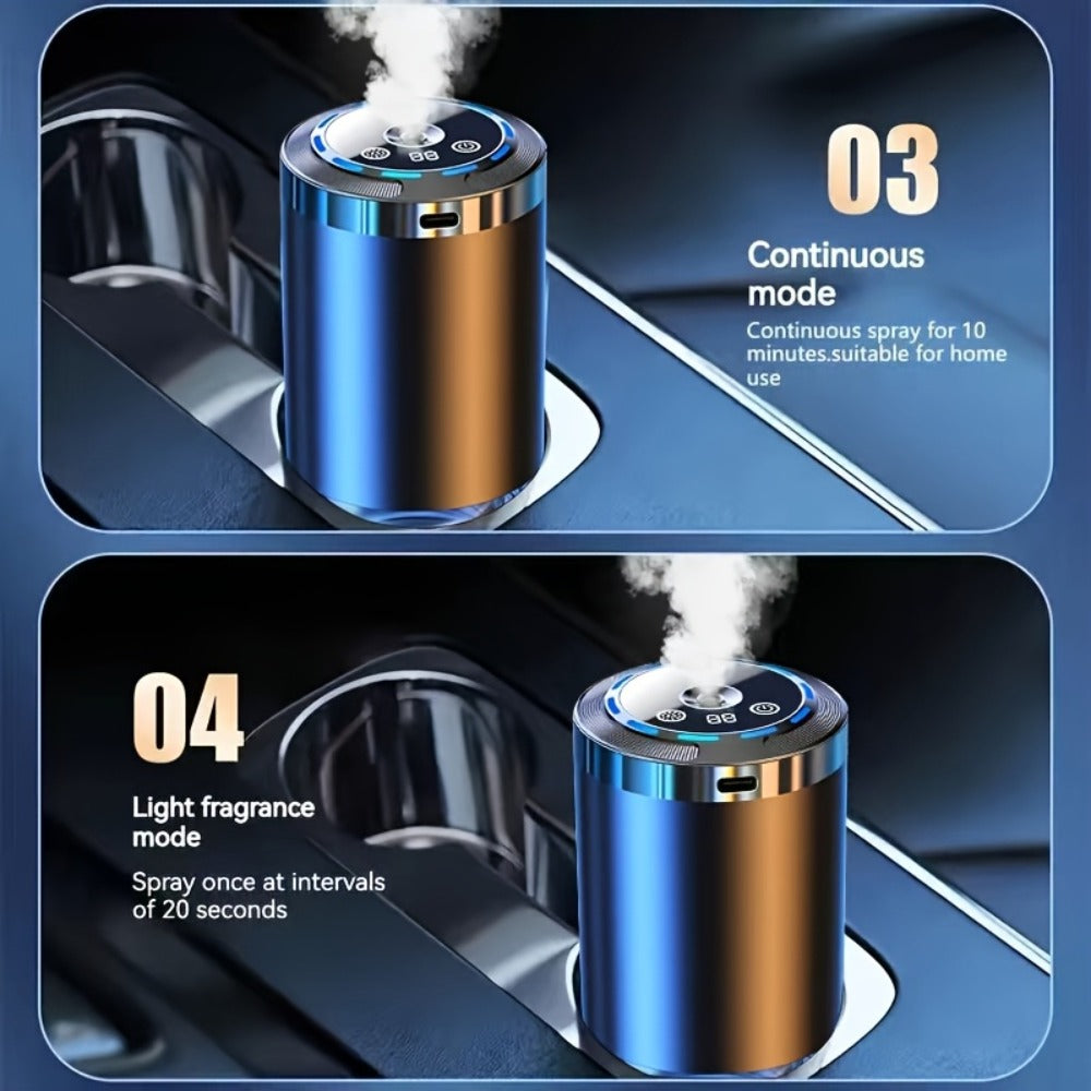Starry Sky Car Aroma Diffuser with Ambient Light & Humidifier – USB Smart Air Freshener, 50ml Essential Oil Included, Ocean & Cologne Scents, Auto Interior Decor Gift for Car Lovers