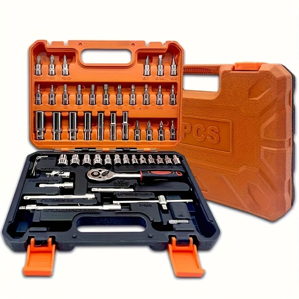 Premium Stainless Steel Repair Tool Kit 55/82/94/121PCS – Complete Automotive & Home Repair Set | Multi-Function Hand Tools | No Charging Required | Easy to Use | Perfect Gift for Men