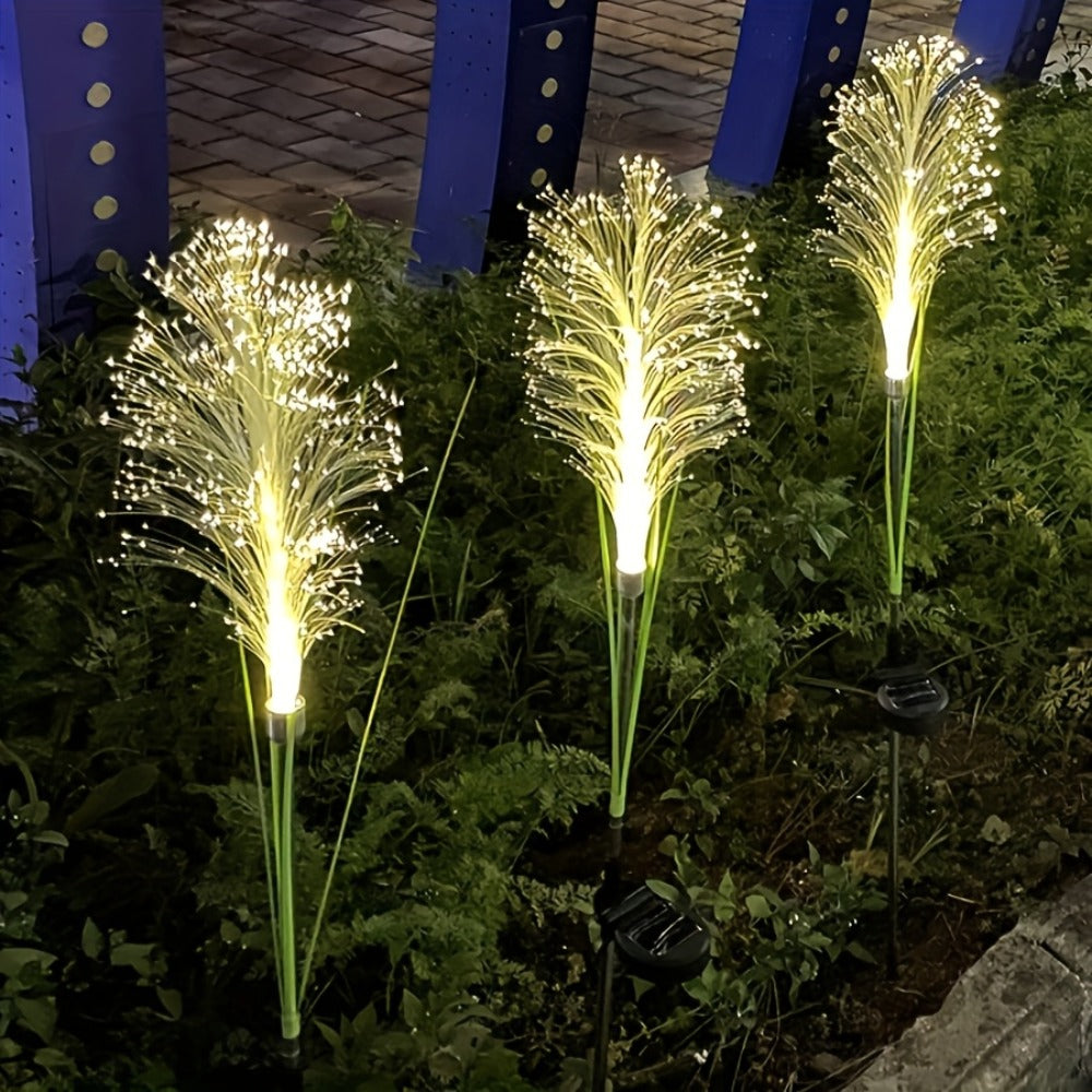 Solar Garden Stake Lights Golden Grass Design - Outdoor Decorative Solar Powered Ambient Landscape Lights Nickel Battery for Yard Patio Balcony Lawn Pathway Flower Bed Decoration 1 or 2 Pack