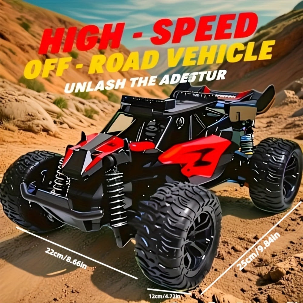 Colorful LED RC Off-Road Car with Red Buggy & Yellow Vehicle Options