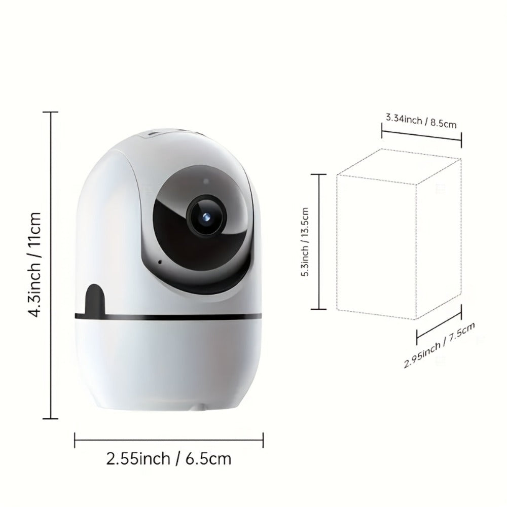 4MP Indoor Security Camera 360° Rotatable with Human Tracking, Motion Detection, Dual-Channel WiFi 2.4G & 5G, Color Night Vision, Two-Way Audio & App Control – Home Surveillance Camera