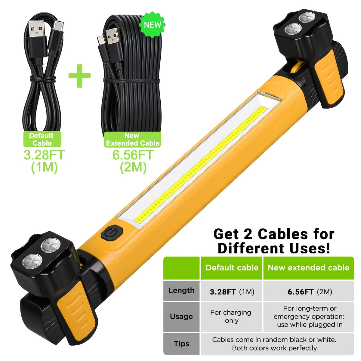 LED Work Light 2500LM Rechargeable Magnetic Underhood Inspection Light with 5200mAh Battery & Hooks – Cordless Portable Work Lamp for Mechanics, Car Garage, Workshop & Emergency Use