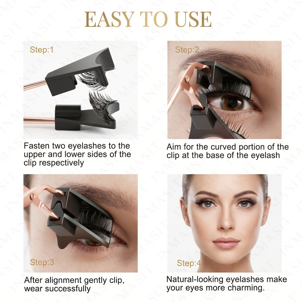 3D Quantum Magnetic Lash Clusters Kit 8Pcs — No Glue False Eyelashes with Applicator Tweezers & Brush, 2 Styles Reusable Beginner-Friendly Natural Lash Set for Daily Makeup, Parties & Valentine Gift