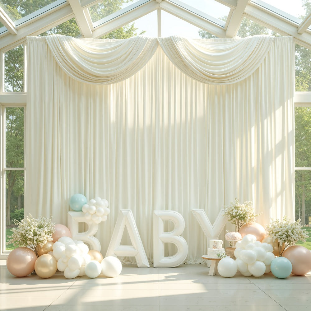 10x10Ft Polyester Photography Backdrop 2-Pack – Photo Booth Background Curtain for Party, Birthday, Wedding, Holiday, Stage & Exhibition Decoration, Wrinkle-Free, Machine Washable, Easy Pole Install