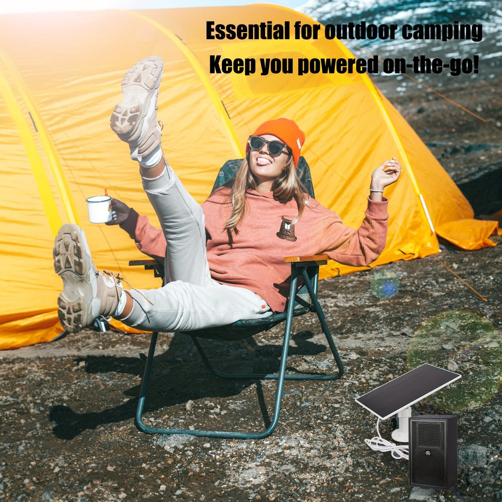 3-Pack Portable Solar Panel Kit 5V 3W with 360° Adjustable Mount, USB & Type-C Output, Solar Charger for Outdoor Security Camera Wireless Doorbell Fan, Camping Hiking Off-Grid Power