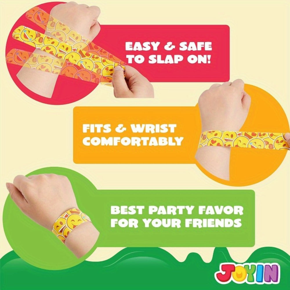 Slap Bracelets Bulk Party Favors, 288 Pcs in 36 Designs for Goodie Bags & Classroom Prizes