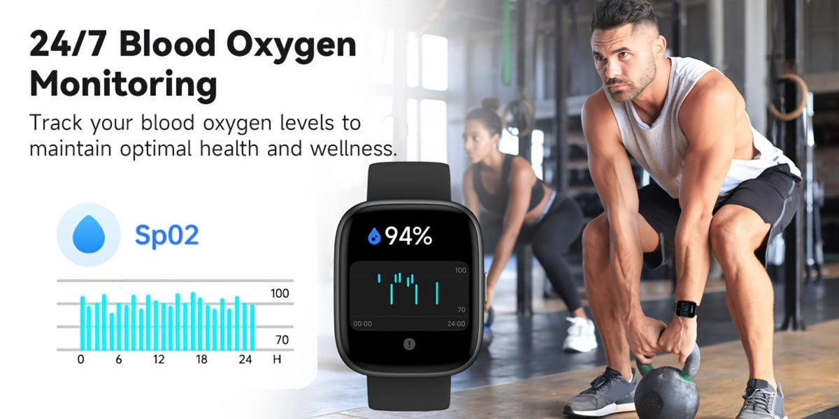 Alexa Built-in Waterproof Smartwatch 1.83" HD – Wireless Calling, 100+ Sport Modes, Heart Rate SpO2 Sleep Tracker, Optional Woven Strap – Unisex Black Green Purple Pink Gold White iPhone & Android