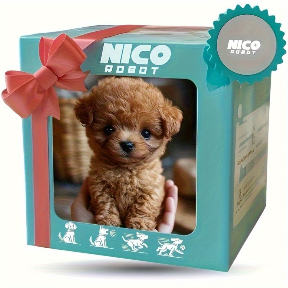 Realistic Plush Robot Puppy Dog Toy Brown — Walks Barks Wags Tail AI Interactive Electronic Pet No Batteries Needed, Lifelike Soft Dog Gift for Kids Boys Girls Birthday Christmas