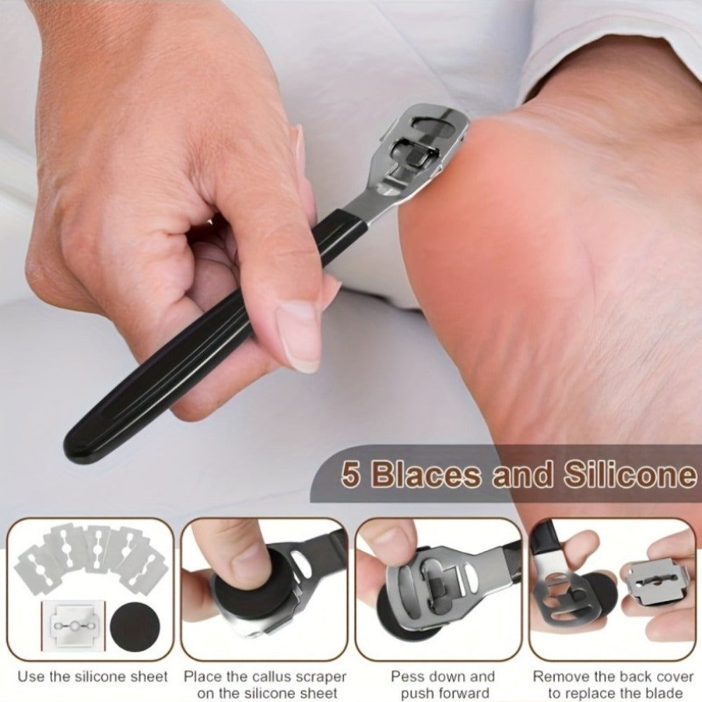 Pedicure Tool Set Stainless Steel Professional Foot Care Kit Dead Skin Callus Remover Nail Cuticle Tools for Women Men 10-Piece & 23-Piece Options Home Salon Travel