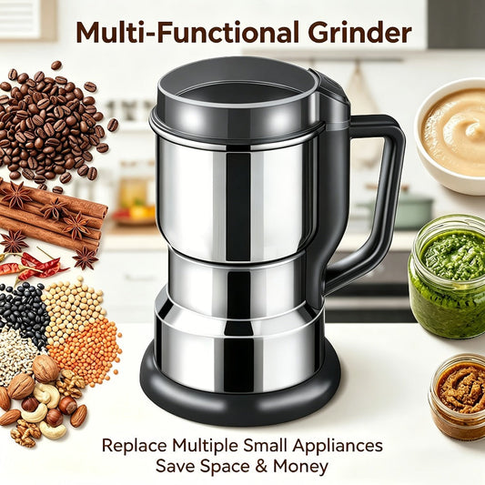 Electric Coffee & Spice Grinder for Beans, Nuts and Grains, Model & 2-Pack Options