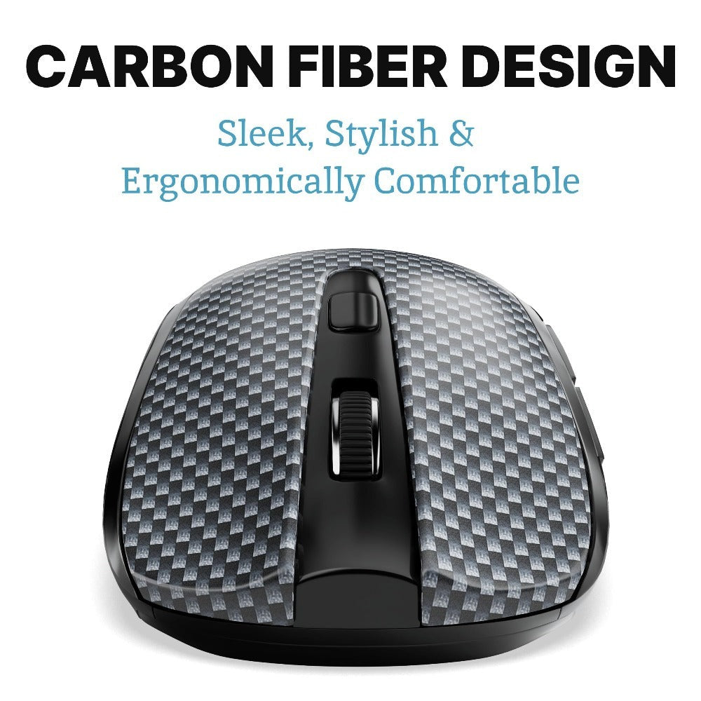 Silent Wireless Mouse Ergonomic Quiet Click – 2.4GHz, 18-Month Battery, 800/1200/1600 DPI Optical Sensor, Plug & Play Nano Receiver for PC, Laptop, Chromebook & Mac | Gray & Black