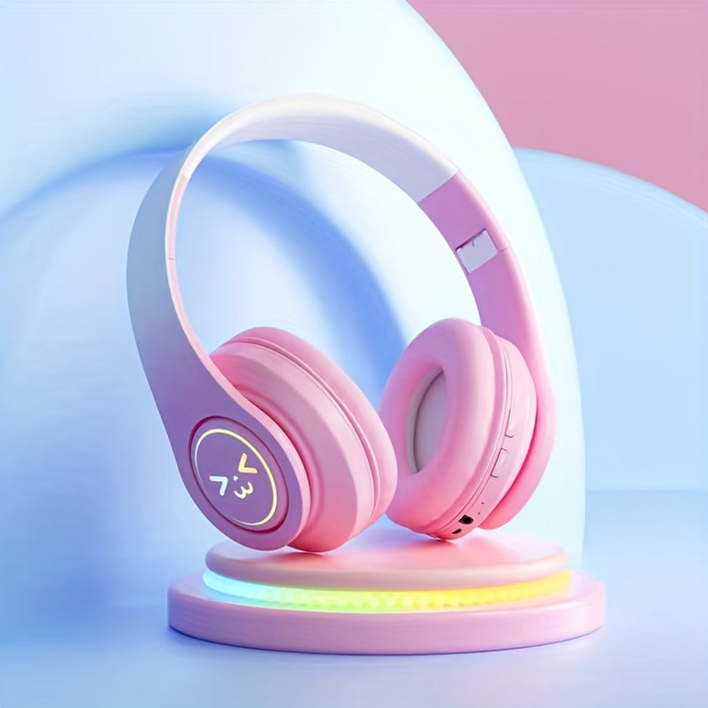ANC Wireless Headphones Bluetooth 5.3 Foldable Lightweight Over-Ear with Mic – Powerful Bass Stereo for Home Office Travel – Christmas Birthday Gift