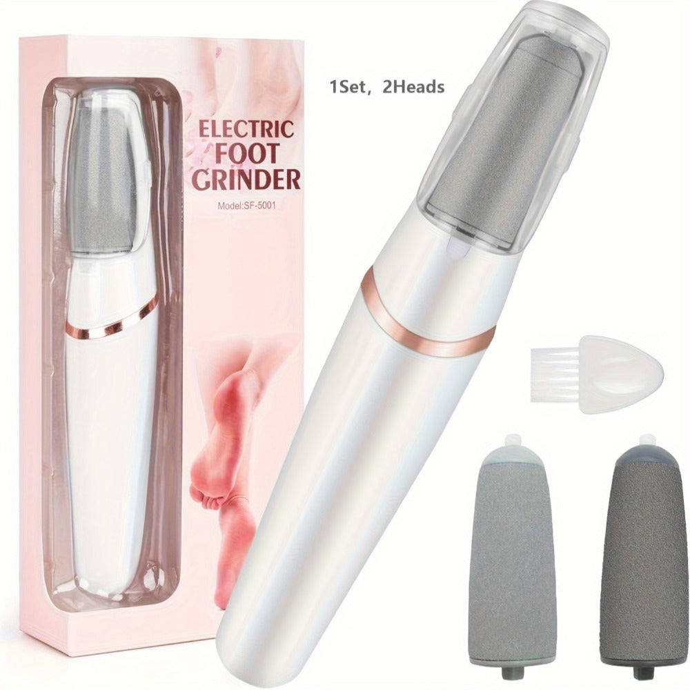 Electric Foot File Callus Remover IPX4 Waterproof Auto Light 2 Speed Interchangeable Grinding Heads Portable Pedicure Tool Dead Skin Cracked Heel Remover for Women Men Home Use
