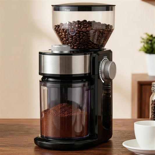 Electric Burr Coffee Grinder with 16 Grind Settings and 2–14 Cup Selector