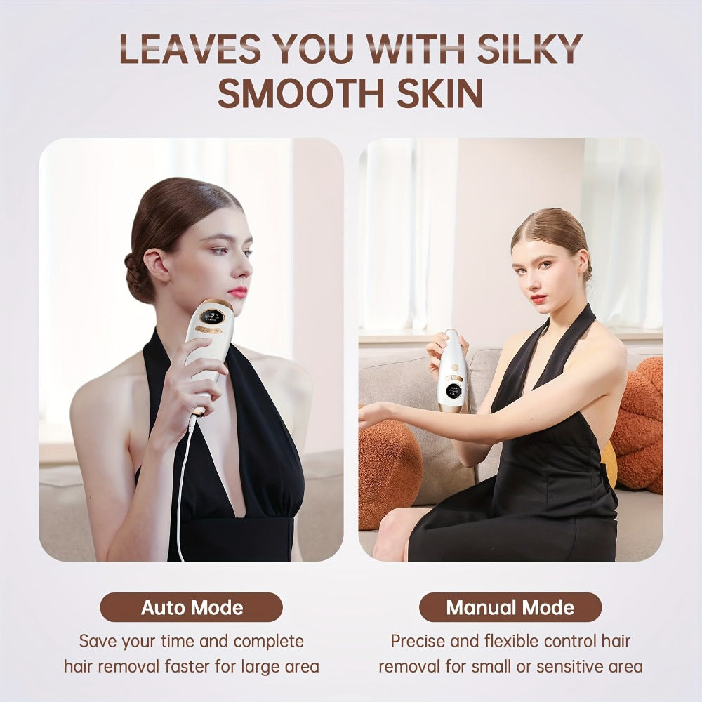 IPL Hair Removal Device for Women & Men 999,900 Flashes — Permanent At-Home Hair Remover 9 Energy Levels Painless Full Body Legs Arms Bikini Underarms Face, 94% Hair Loss in 4-6 Weeks