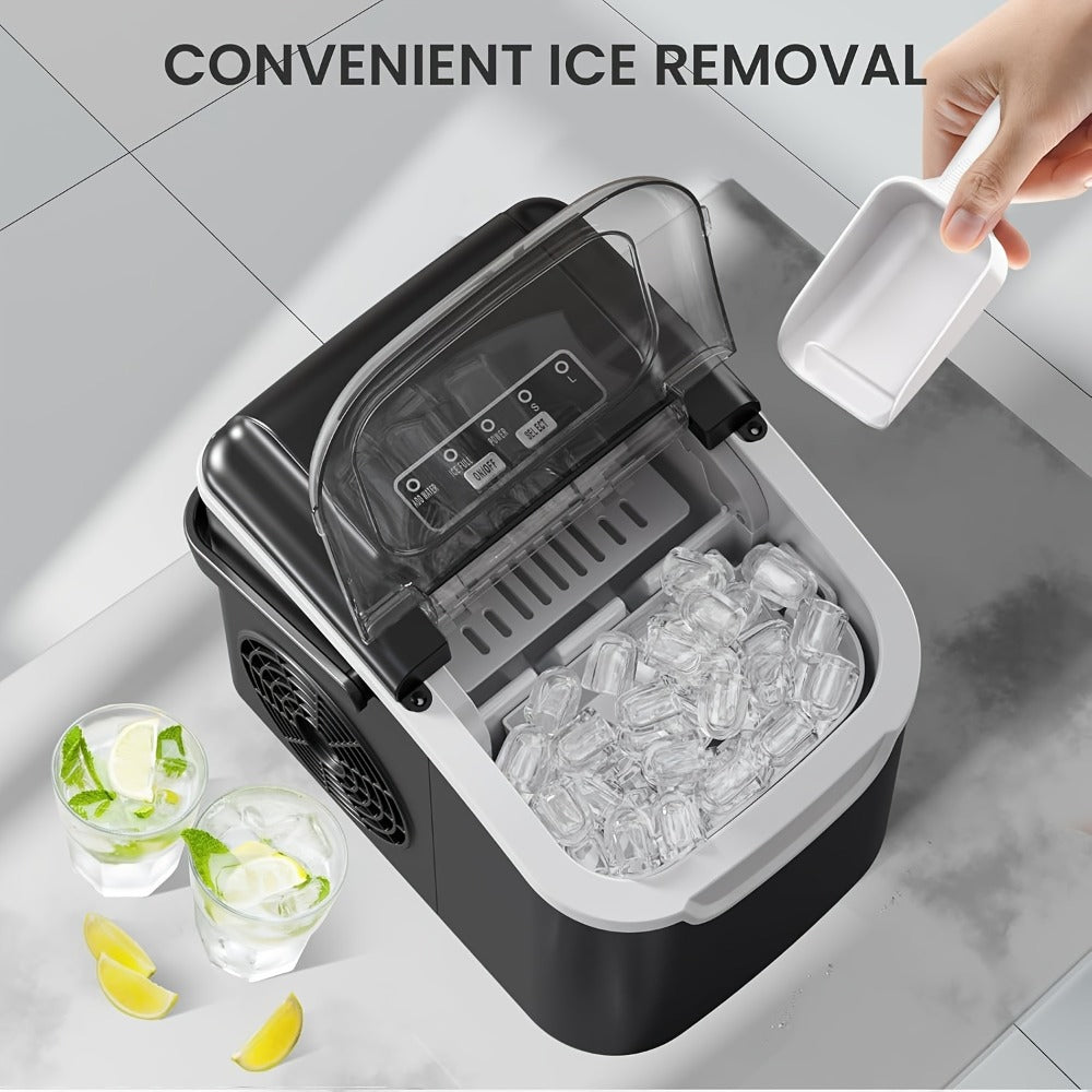 Nugget Ice Maker Countertop Pebble Ice Machine 26 Lbs 35 Lbs Per Day, Sonic Ice Bullet Ice Cube Options, Self-Cleaning Ice Maker with Ice Scoop and Basket, Portable Ice Machine for Home Kitchen Bar RV