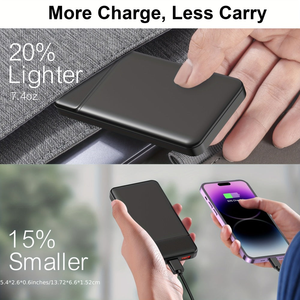5V Heated Jacket Battery Pack 10000mAh PD 22.5W Quick Charge Portable Power Bank for Heated Vest Heated Gloves Heated Clothes Smartphone Tablet Outdoor Winter Camping Skiing Travel