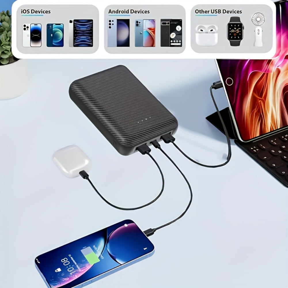 20000mAh Power Bank for Heated Vest Jacket Gloves Scarf Socks – 5V 3A Fast Charging USB Battery Pack, Portable Rechargeable Power Supply for Electric Heated Clothing & Winter Outdoor Gear